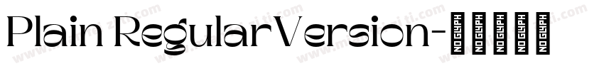 Plain RegularVersion字体转换